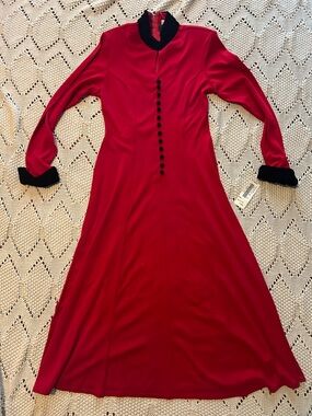 Vintage 80s California Gold Rush Red Dress NWT!!